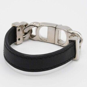 Christian Dior Bracelet CD Logo Accessory Black And Silver Color